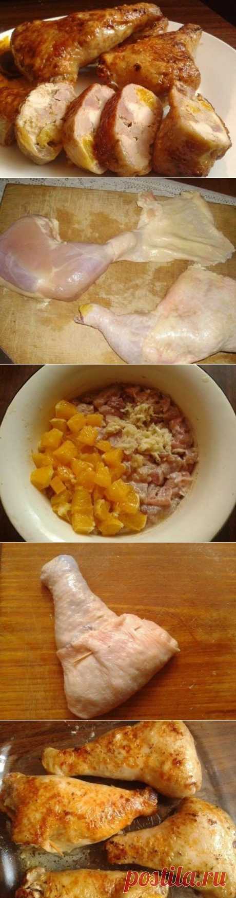 Фаршированные куриные окорочка