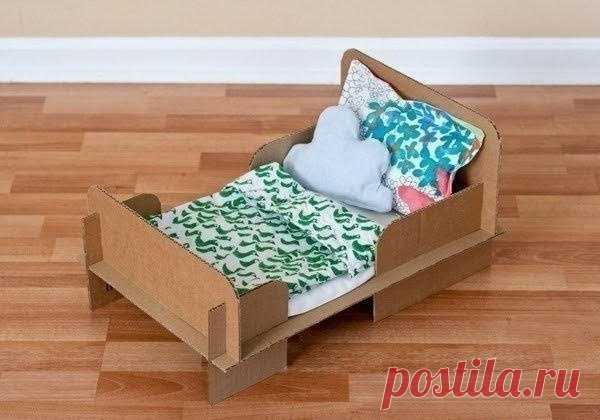 Кровать для куклы DIY Модная одежда и дизайн интерьера своими руками