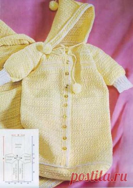 Как связать крючком конверт для новорожденного | Вязание для детей спицами и крючком.
