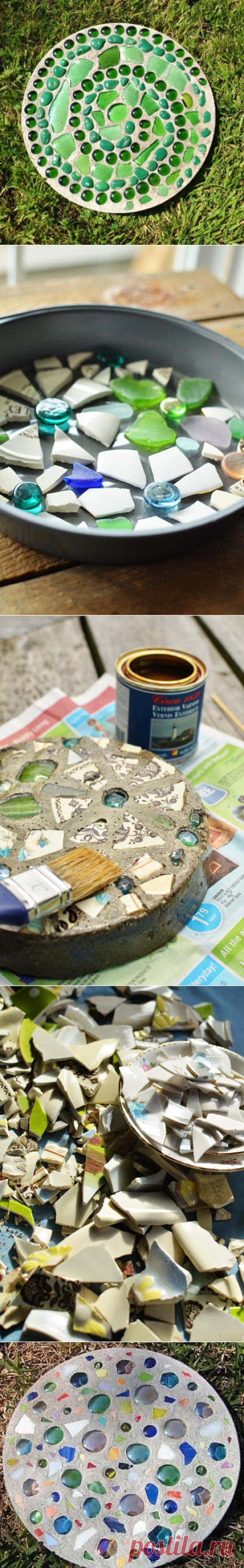 Prácticas Ideas para el Hogar...: Cómo hacer mosaicos artesanales para el jardín