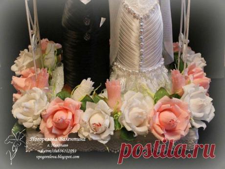 МК .Свадебное шампанское на подставки-арке | Конфетный рай