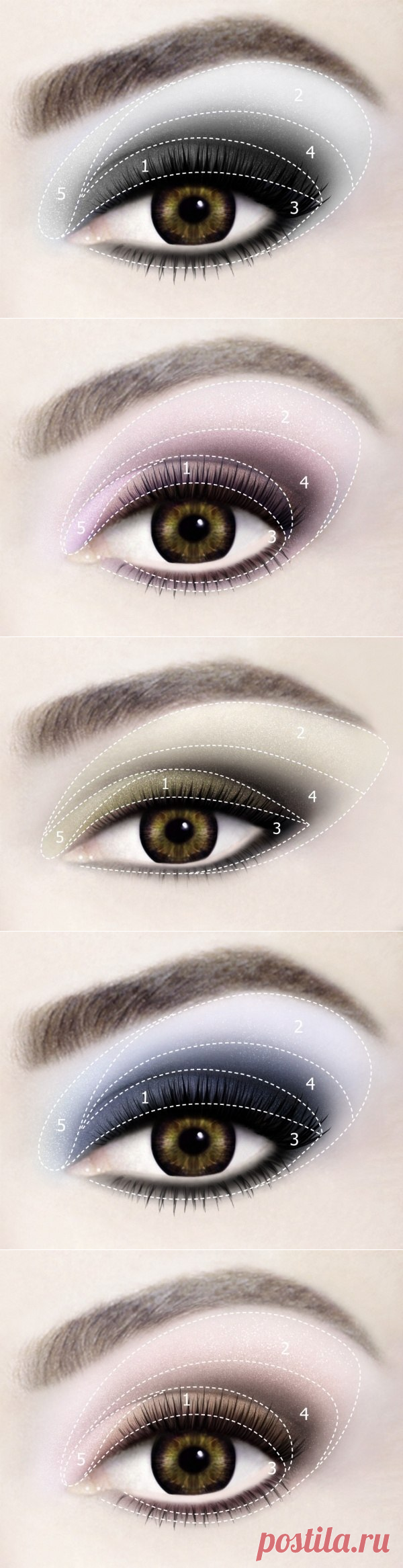 Схемы "Smokey eyes"