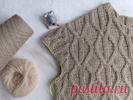 Базовый свитер с узором от Shein. Описание процесса. | Людмила Пряжевская творчество на спицах | Дзен