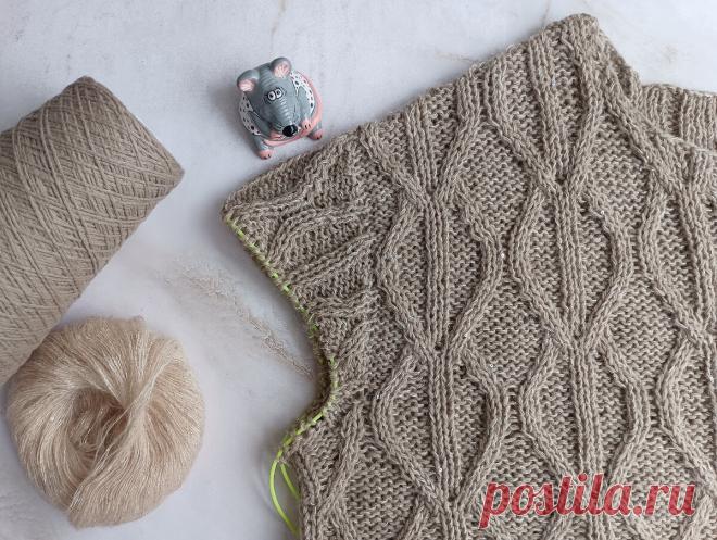 Базовый свитер с узором от Shein. Описание процесса. | Людмила Пряжевская творчество на спицах | Дзен