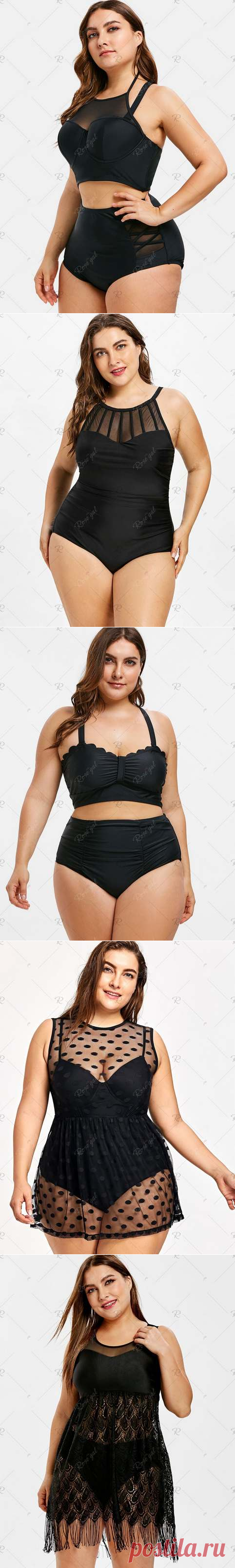 Купальники для полных девушек и женщин американского бренда RoseGal лето 2019 (50 фото)