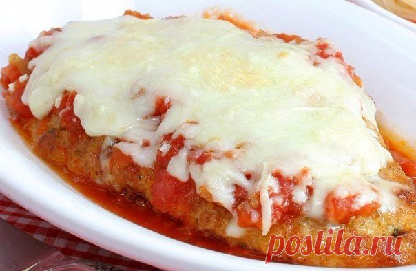 Куриная грудка, запеченная с сыром в томатном соке