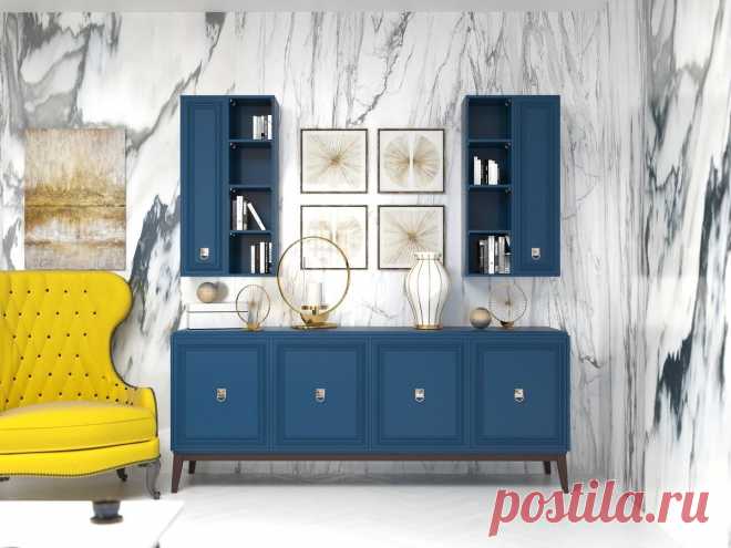 Большой синий комод из массива дуба для спальни – 4 двери купить по цене 92 400 руб. в Москве — интернет-магазин Chudo-magazin.ru