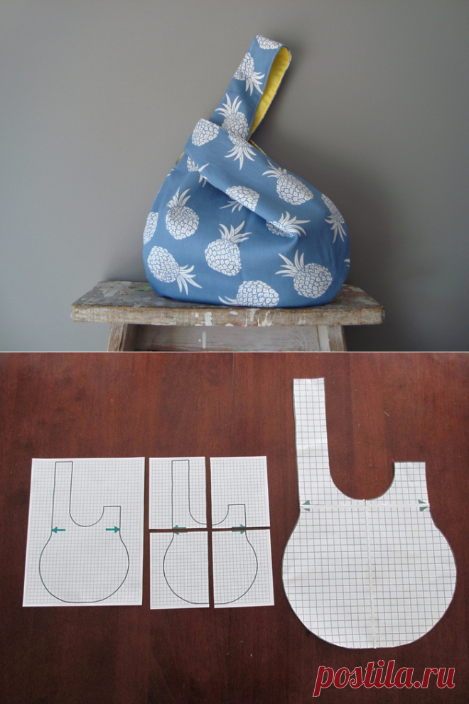 Шьем удобную японскую сумку-узелок. Мастер-класс