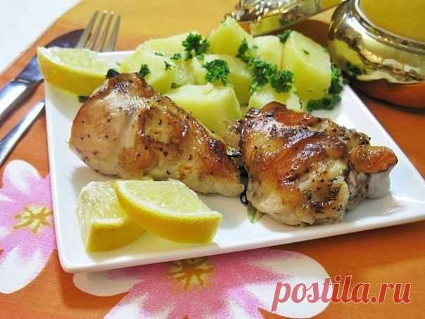Курица, запеченная с лимоном и медом | Банк кулинарных рецептов