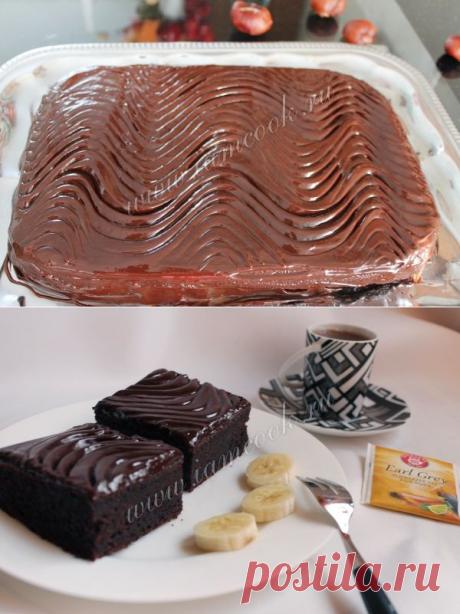 Шоколадно-банановые пирожные, рецепт с фото.