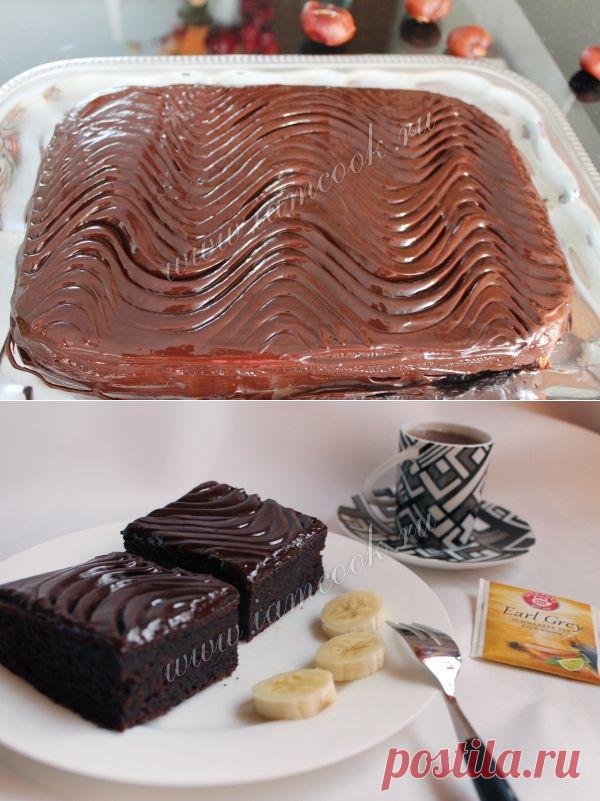 Шоколадно-банановые пирожные, рецепт с фото.