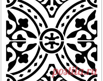TILE28 Reusable Laser-Cut Floor Step or Wall Tile Stencil | Etsy