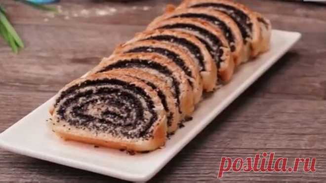 Нежный рулет с маком по бабушкиному рецепту