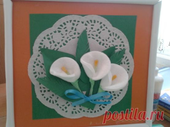 Каллы из ватных дисков. Воспитателям детских садов, школьным учителям и педагогам - Маам.ру