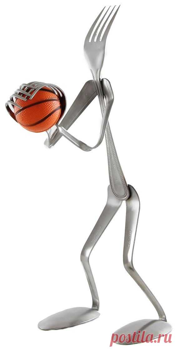 Basketball Player Fork от ForkedUpArt на Etsy