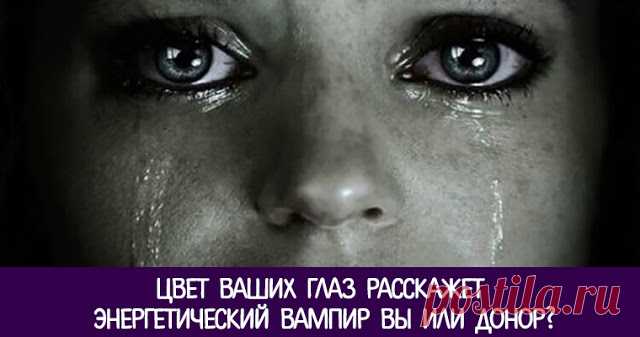 Цвет Ваших глаз расскажет — энергетический вампир вы или донор? 


Цвет глаз может многое рассказать о вашем характере, о внутренней энергетике и даже о том, какой должна быть ваша половинка.
 
 
Говорят, что глаза — зеркало души. Радость и гнев, любовь и тоску мо…