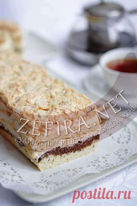 Песочный торт – рецепт с маковой начинкой, безе и орехами “Чародейка” - домашние рецепты с фото