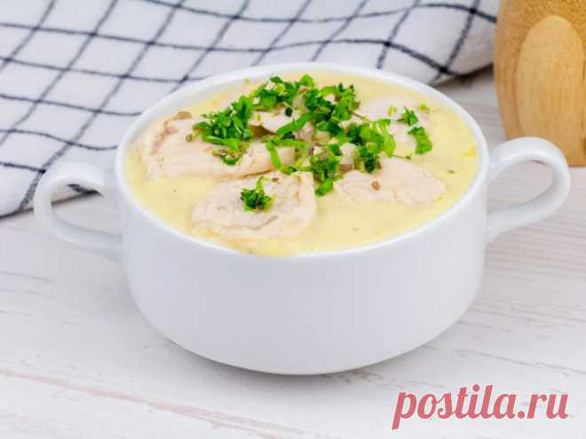 Суп-пюре с грибами и курицей