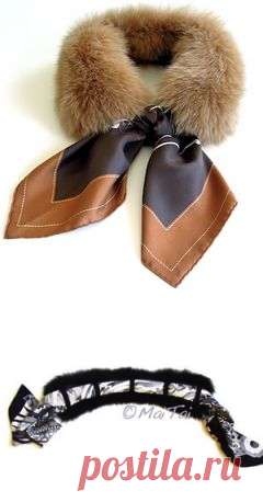 Меховой воротник с платком.