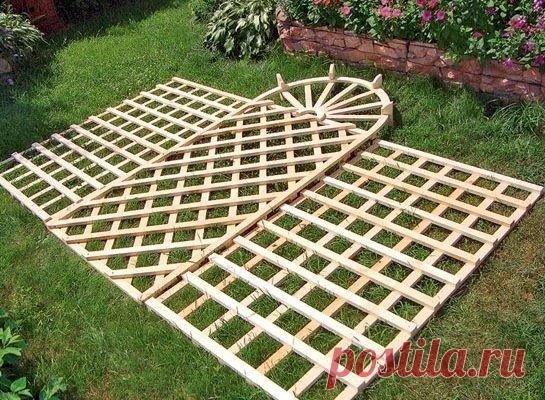 Деревянный трельяж - опора своими руками