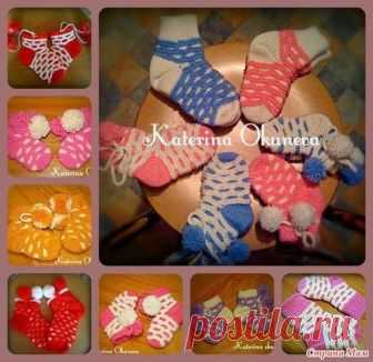 Носочки спицами.
И так начнём... Пряжа у меня Пехорка 