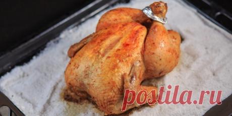 ​Курица запеченная на соли