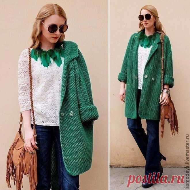 СТИЛЬНОЕ ВЯЗАНИЕ СПИЦАМИ ПАЛЬТО ОВЕРСАЙЗ (Вязание спицами) – Журнал Вдохновение Рукодельницы