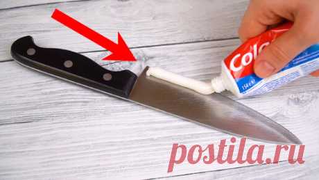 Нанесите зубную пасту на нож и он станет острым, как новый. Мастера по ножам не хотят, чтобы мы знали этот способ! | Простые Рецепты и Лёгкая Уборка | Дзен