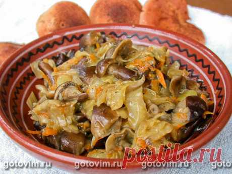 Очень вкусная постная солянка капустная с опятами
