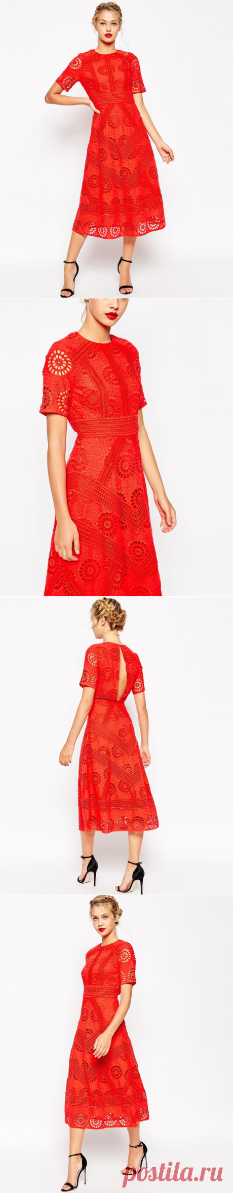 Платье красное-Asos