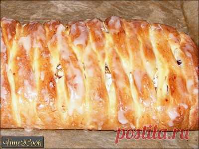 Творожная коса со сливами. Вкусный и очень красивый пирог