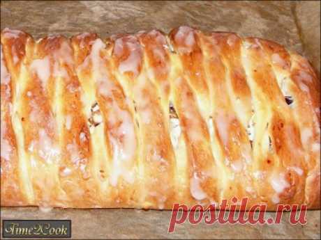 Творожная коса со сливами. Вкусный и очень красивый пирог
