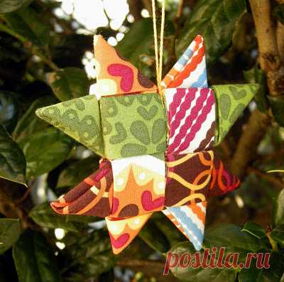 Fabric Star Ornament Tutorial - Betz White