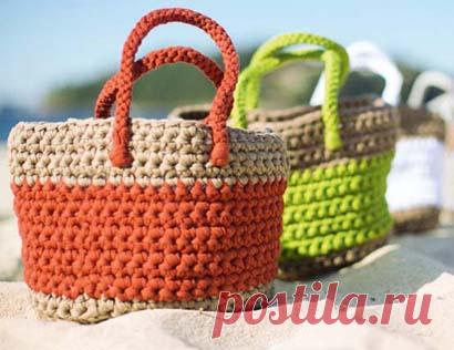 Пляжная сумка - схема вязания крючком. Вяжем Сумки на Verena.ru Описание вязания крючком пляжной сумки из журнала «Сабрина. Специальный выпуск: Аксессуары» 6/2015