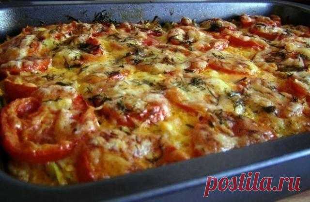 Запеканка из кабачков с фаршем и помидорами. Вкуснятина!