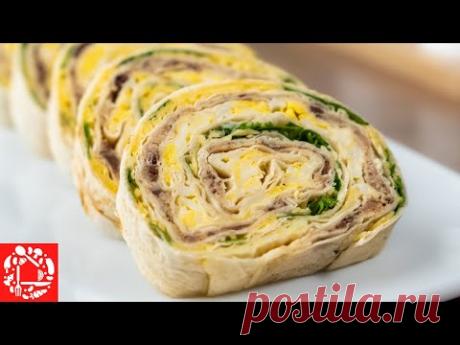 Рулет из Лаваша с Сардиной на Праздничный стол