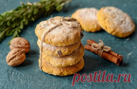 ​Морковное печенье с изюмом без яиц