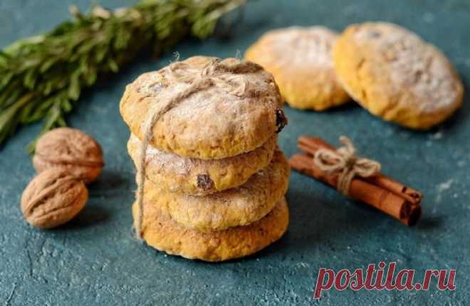 ​Морковное печенье с изюмом без яиц