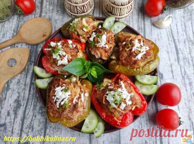 Классический рецепт фаршированных перцев с мясом и рисом в духовке