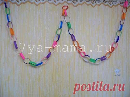 КАК сделать на новый год ГИРЛЯНДУ из бумаги ПОШАГОВАЯ фото-инструкция | Семья и мама