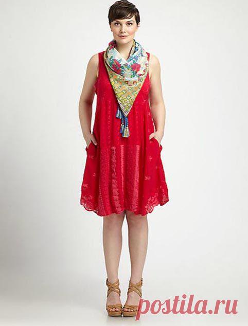 Каталог одежды больших размеров в стиле бохо-шик американского  Johnny Was. Осень-зима 2013-2014 - Полная модница