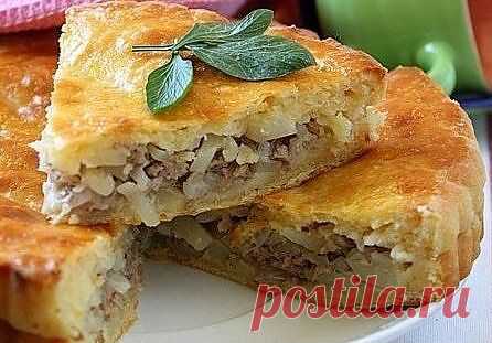 Пирог с мясом и картофелем кулинарный рецепт с фото от Paragrams