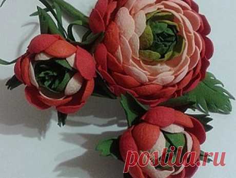 Ранункулюс из фоамирана - Ярмарка Мастеров - ручная работа, handmade