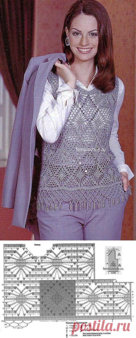 Безрукавка связанная крючком / Рукоделие / Домоводство / Женские секреты / Женский стиль