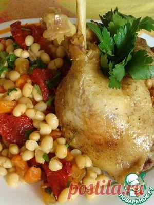 Утка с фасолью и вялеными томатами - кулинарный рецепт