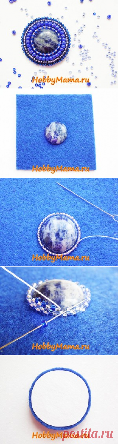 Мастер-класс. Оплетение кабошона бисером | HobbyMama