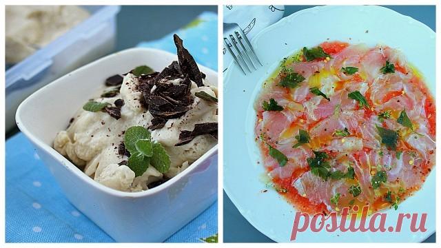 Карпаччо из соленой трески+банановое моментальное мороженое - Всё ,на что нахожу время и желание