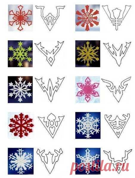 Снежинки из бумаги шаблоны для вырезания - 50 штук! — Поделки с детьми