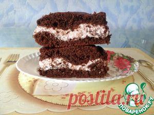 Шоколадно-малиновый пирог "Мгновение" - кулинарный рецепт