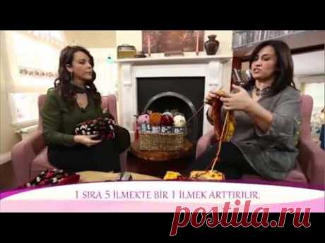 Çift Taraflı Tunus Tığ ile Dikişsiz Bere Boyunluk Yapımı-Making Seamless Beret and Cowl